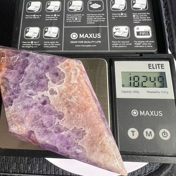 Amethyst Crazy Lace Crystal Diamond / Rhombus - Picture 10 of 10